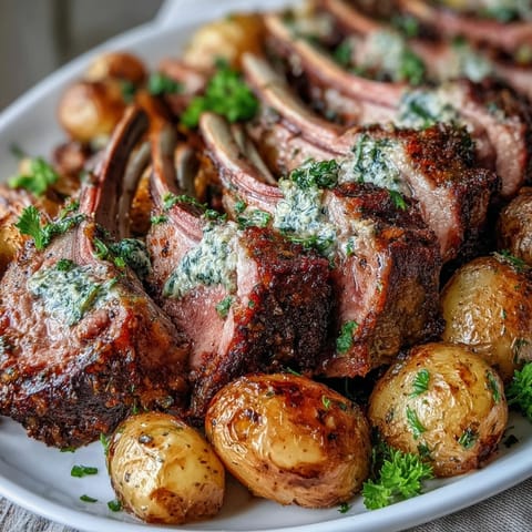 One-Pan Roast Lamb Olive Potatoes