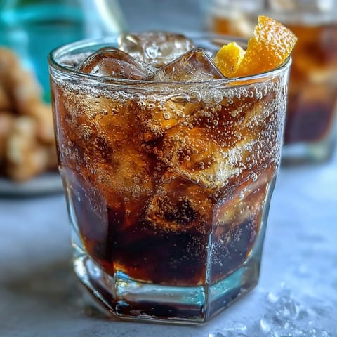 Vibrant Cold Brew Coffee Tonic with Orange Zest, perfect for brunch.