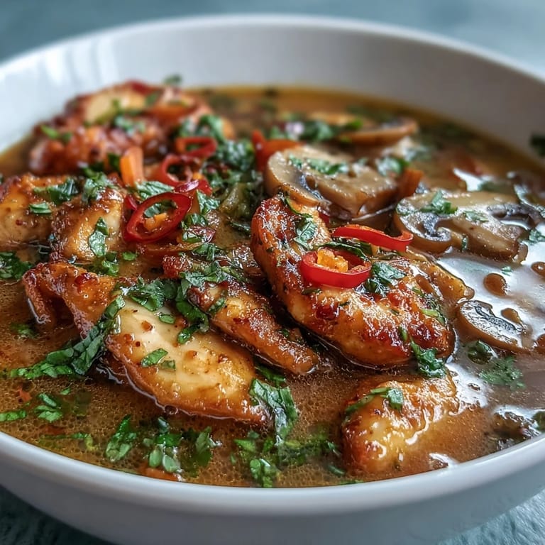 Garnished with fresh cilantro and lime wedges, this Thai Coconut Curry Soup Bowl makes a comforting gluten-free dinner.