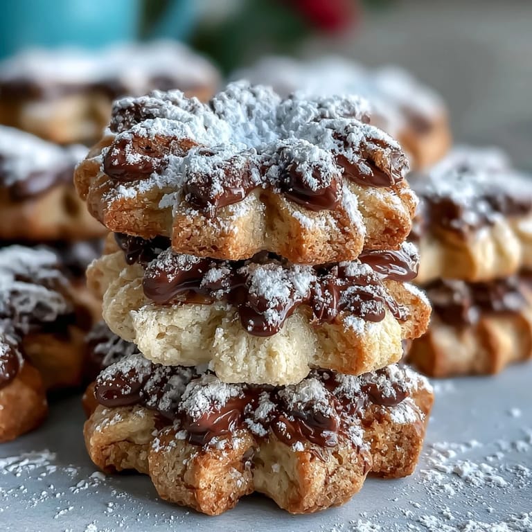 Golden flower-shaped shortbread cookies with pastel sprinkles, perfect for elegant tea parties or festive gatherings.