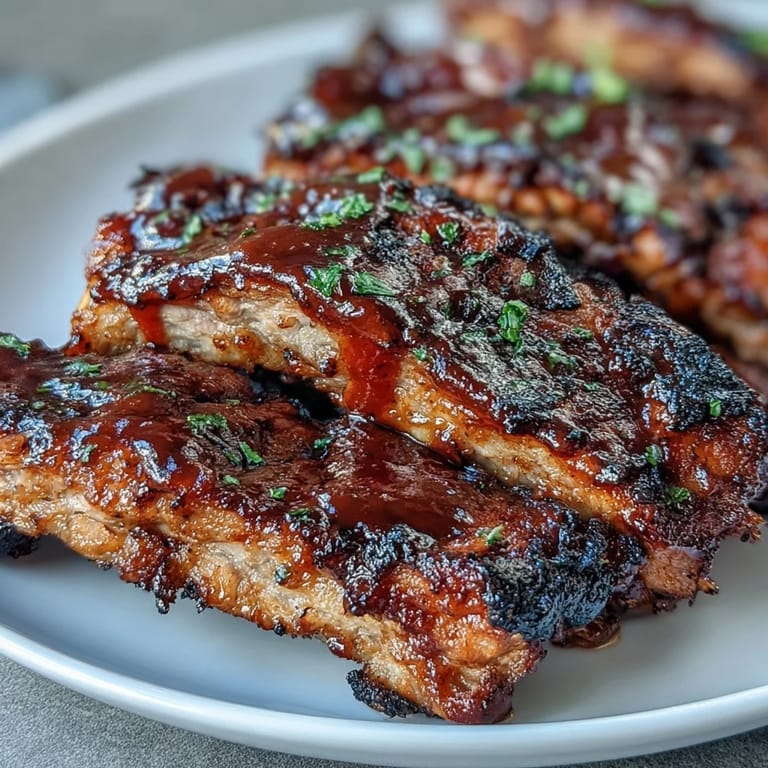 Tender Father's Day BBQ Rib Board loaded with smoky ribs and three delicious dipping sauces.