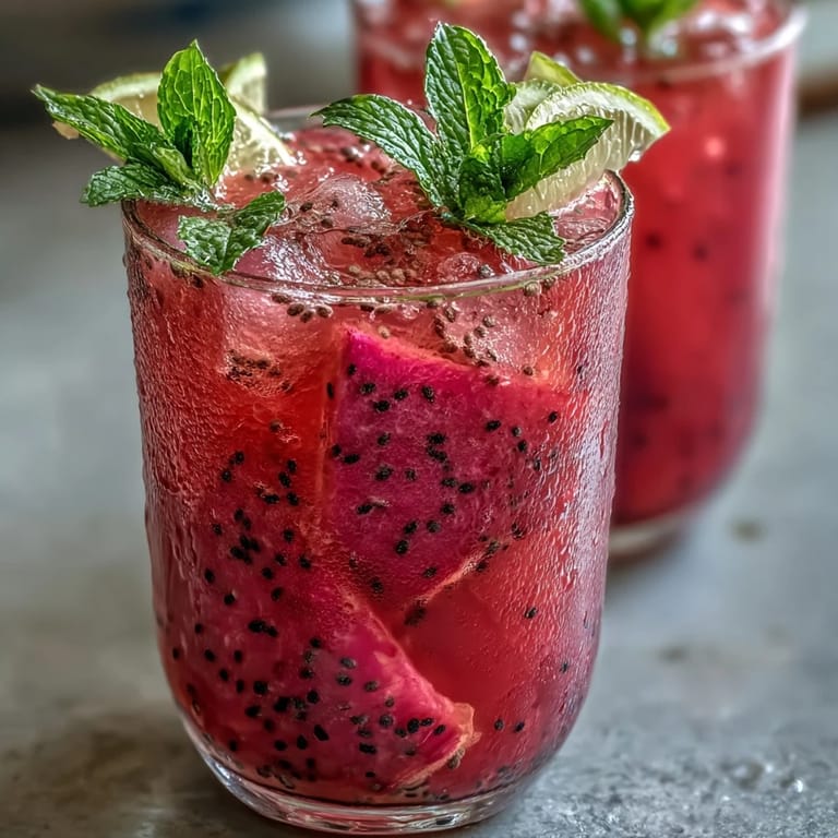 Enjoy this easy Dragon Fruit Lemonade with Chia Seeds, a healthy, bright beverage.