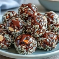 Energy balls with oats and honey, packed with seeds and chocolate chips, perfect for nut-free snacking on the go.